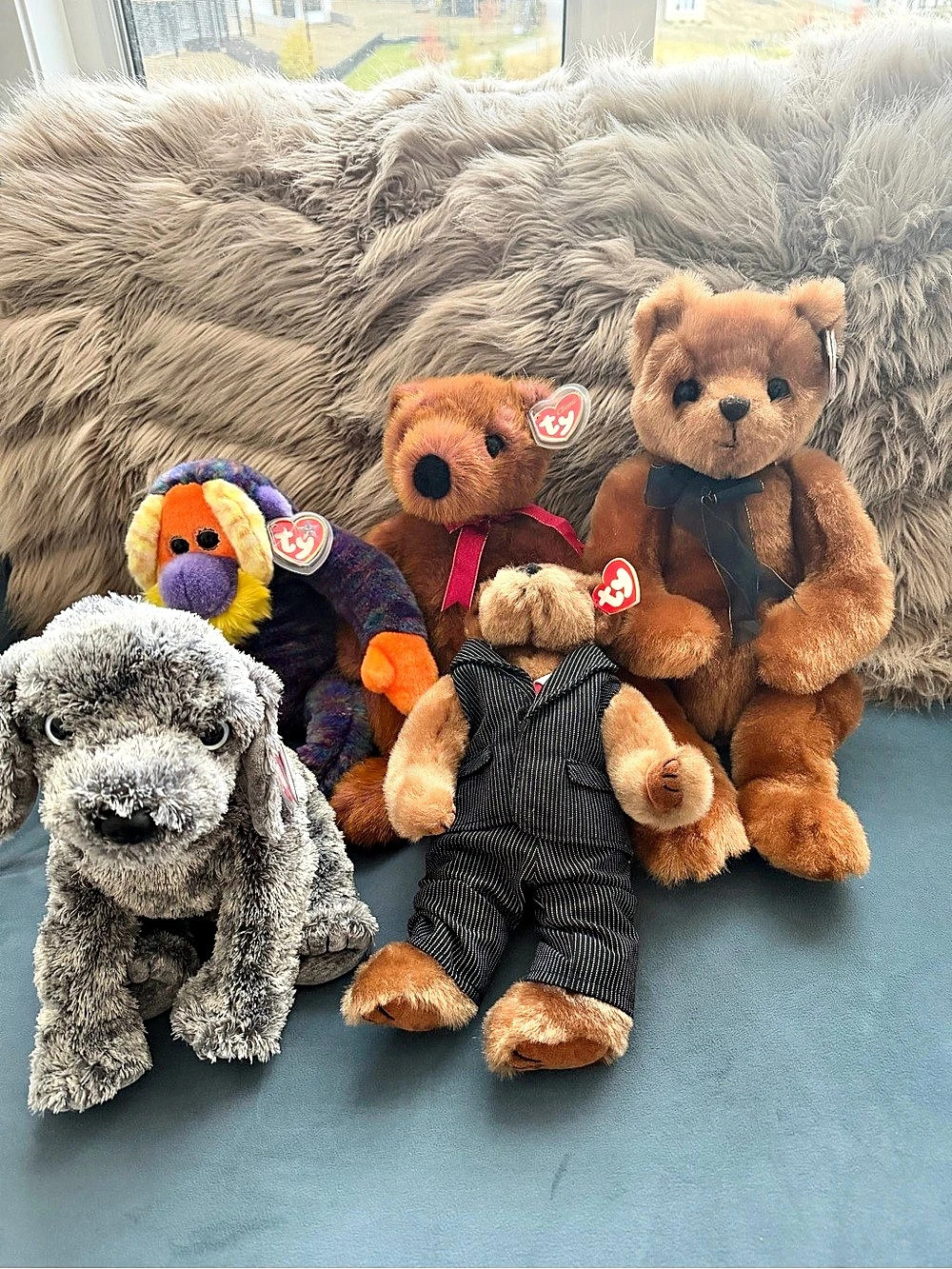 Vintage Ty Classic & Beanie Buddies Large Plush Lot - Set of 5